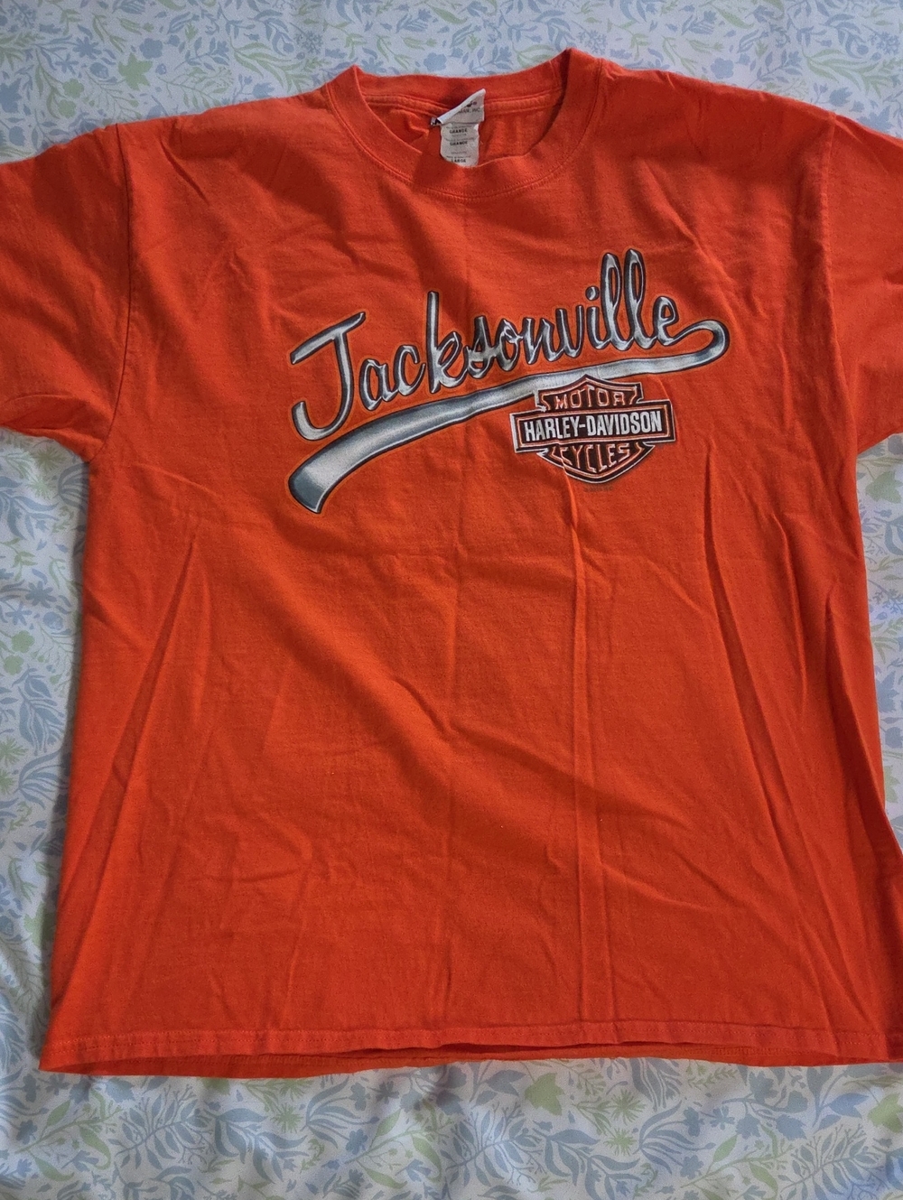 Harley-Davidson Orange Jacksonville Script Short Sleeve Tee